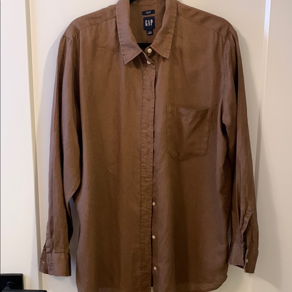 GAP Brown Button Down Shirt